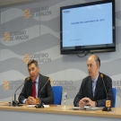 El consejero de Sanidad, Ricardo Oliv�n, ha presentado los datos del bar�metro sanitario del CIS.                                                                                                                                                              