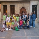 El grupo de voluntarios de este a�o del Campo de Trabajo de Alcorisa                                                                                                                                                                                           