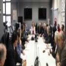 Un momento de la reuni�n, presidida por la presidenta de Arag�n, Luisa Fernanda Rudi.                                                                                                                                                                          